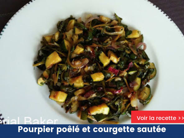 Pourpier poêlé et courgette sautée